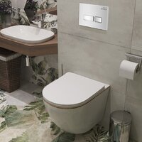 Унитаз подвесной Roxen Antares Gold в комплекте с инсталляцией StounFix Dual Fresh 6 в 1 904965 (белое стекло) - Превью изображения №9 — Интернет-магазин samo.by