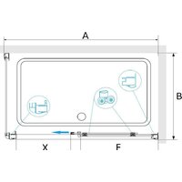 Душевой уголок RGW PA-245 410824580-11 80x100 (хром/прозрачное стекло) - Превью изображения №2 — Интернет-магазин samo.by