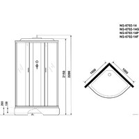 Душевая кабина Niagara NG-6702-14F 100x100x215 - Превью изображения №3 — Интернет-магазин samo.by