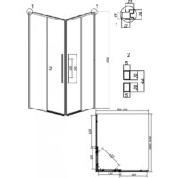 Душевой уголок Grossman Galaxy 110x100x195 300.K33.01.1110.21.10 (черный матовый/тонированное стекло) - Превью изображения №11 — Интернет-магазин samo.by