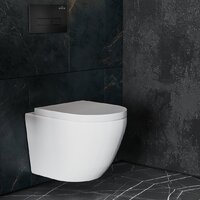 Унитаз подвесной Roxen Antares One Rimless 6 в 1 StounFix Dual Fresh 579124 (кнопка: черный матовый) - Превью изображения №9 — Интернет-магазин samo.by