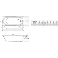 Ванна Lavinia Boho Biore 170x70 3501007P - Превью изображения №3 — Интернет-магазин samo.by