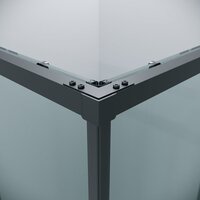 Душевой уголок Grossman Galaxy 80x80x195 300.K33.01.8080.21.00 (черный матовый/прозрачное стекло) - Превью изображения №4 — Интернет-магазин samo.by