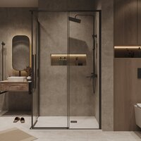 Душевой уголок Grossman Galaxy 80x80x195 300.K33.01.8080.21.00 (черный матовый/прозрачное стекло) - Превью изображения №9 — Интернет-магазин samo.by