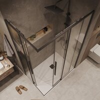 Душевой уголок Grossman Galaxy 80x80x195 300.K33.01.8080.21.00 (черный матовый/прозрачное стекло) - Превью изображения №10 — Интернет-магазин samo.by