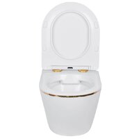 Унитаз подвесной Roxen Antares Gold 530110-01G Rimless Soft Close - Превью изображения №9 — Интернет-магазин samo.by