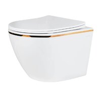 Унитаз подвесной Roxen Antares Gold 530110-01G Rimless Soft Close - Превью изображения №4 — Интернет-магазин samo.by