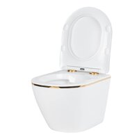 Унитаз подвесной Roxen Antares Gold 530110-01G Rimless Soft Close - Превью изображения №8 — Интернет-магазин samo.by