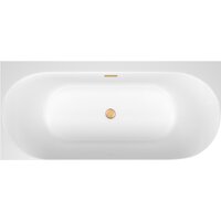 Ванна Wellsee Collaro 170x80 28910304R (пристенная ванна (левая) белый глянец, экран, ножки, сифон-автомат золото) - Превью изображения №4 — Интернет-магазин samo.by