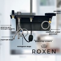 Кухонная мойка Roxen Stage Plus 560250-60 многофункциональная 8 в 1 (60*48/сатин) - Превью изображения №16 — Интернет-магазин samo.by