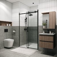 Душевая дверь Grossman Classic 100x195 100.K33.04.100.21.00 (черный матовый/стекло прозрачное) - Превью изображения №8 — Интернет-магазин samo.by