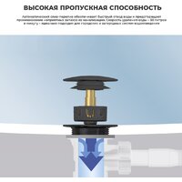 Сифон Wellsee Useful Extras 231914000 (белый/матовый черный) - Превью изображения №6 — Интернет-магазин samo.by