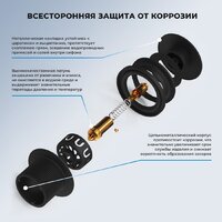 Сифон Wellsee Useful Extras 231914000 (белый/матовый черный) - Превью изображения №3 — Интернет-магазин samo.by