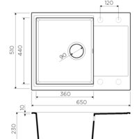 Кухонная мойка Omoikiri Daisen 65 BL - Превью изображения №2 — Интернет-магазин samo.by