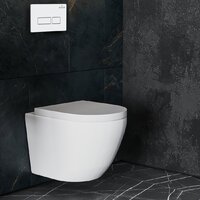 Унитаз подвесной Roxen Antares в комплекте с инсталляцией StounFix Dual Fresh 6 в 1 570840 (кнопка: белый глянец) - Превью изображения №11 — Интернет-магазин samo.by