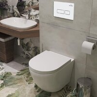 Унитаз подвесной Roxen Antares в комплекте с инсталляцией StounFix Dual Fresh 6 в 1 570840 (кнопка: белый глянец) - Превью изображения №12 — Интернет-магазин samo.by