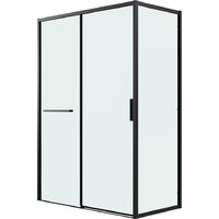 Grossman Style 110x70x195 120.K33.05.1170.21.00 (черный матовый/прозрачное стекло)