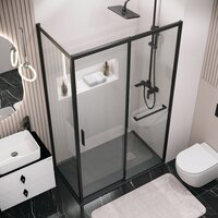 Душевой уголок Grossman Style 110x70x195 120.K33.05.1170.21.00 (черный матовый/прозрачное стекло) - Превью изображения №10 — Интернет-магазин samo.by