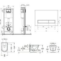 Унитаз подвесной Lavinia Boho Relfix Biore Compacto Rimless 7 в 1 75110167 (black иск. камень) - Превью изображения №2 — Интернет-магазин samo.by