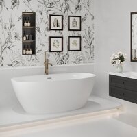 Ванна Wellsee Enjoy e Amedeo 175x83 23740101R (отдельностоящая ванна белый глянец, экран, ножки, сифон-автомат хром) - Превью изображения №8 — Интернет-магазин samo.by