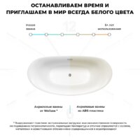Ванна Wellsee Enjoy e Amedeo 175x83 23740101R (отдельностоящая ванна белый глянец, экран, ножки, сифон-автомат хром) - Превью изображения №7 — Интернет-магазин samo.by