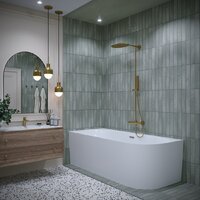 Ванна Wellsee Collaro 170x80 28910303R (пристенная ванна (левая) белый глянец, экран, ножки, сифон-автомат матовый черный) - Превью изображения №8 — Интернет-магазин samo.by