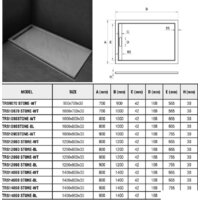 Душевой поддон WeltWasser TRS 10080 Stone-WT 100x80 - Превью изображения №2 — Интернет-магазин samo.by