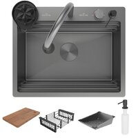 Кухонная мойка Roxen Stage Plus 560250-60B многофункциональная 8 в 1 (60*48/графит) - Превью изображения №3 — Интернет-магазин samo.by