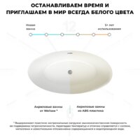 Ванна Wellsee L’univers 177,5x91 236401004 (отдельностоящая ванна белый глянец, экран, ножки, сифон-автомат золото) - Превью изображения №5 — Интернет-магазин samo.by