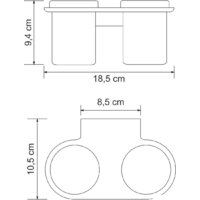 Держатель для стакана Wasserkraft Kammel K-8328D - Превью изображения №3 — Интернет-магазин samo.by