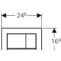 Панель смыва Geberit Sigma 30 115.883.01.1 (белый матовый лак/белый) - Превью изображения №2 — Интернет-магазин samo.by