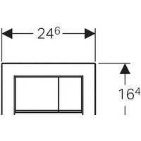Панель смыва Geberit Sigma 30 115.883.KJ.1 (белый/глянцевый хром) - Превью изображения №2 — Интернет-магазин samo.by