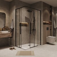 Душевой уголок Grossman Galaxy 90x80x195 300.K33.01.9080.42.00 (графит сатин/прозрачное стекло) - Превью изображения №8 — Интернет-магазин samo.by