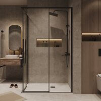 Душевой уголок Grossman Galaxy 90x80x195 300.K33.01.9080.42.00 (графит сатин/прозрачное стекло) - Превью изображения №9 — Интернет-магазин samo.by