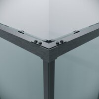Душевой уголок Grossman Galaxy 90x80x195 300.K33.01.9080.42.00 (графит сатин/прозрачное стекло) - Превью изображения №4 — Интернет-магазин samo.by