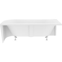 Ванна Wellsee Collaro 170x80 28910302R (пристенная ванна (левая) белый глянец, экран, ножки, сифон-автомат глянцевый белый) - Превью изображения №3 — Интернет-магазин samo.by