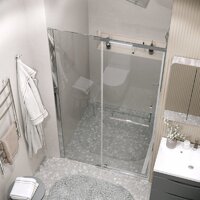 Душевая дверь Grossman Pragma 100x195 100.K33.03.100.10.00 (хром/стекло прозрачное) - Превью изображения №7 — Интернет-магазин samo.by