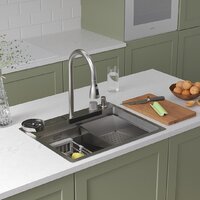 Кухонная мойка Roxen Stage Plus 560250-60-S многофункциональная 8 в 1 (60*48/текстурный сатин) - Превью изображения №2 — Интернет-магазин samo.by