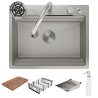 Кухонная мойка Roxen Stage Plus 560250-60-S многофункциональная 8 в 1 (60*48/текстурный сатин) - Превью изображения №3 — Интернет-магазин samo.by