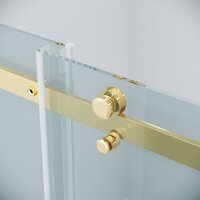 Душевая дверь Grossman Classic 100x195 100.K33.04.100.32.00 (золото сатин/стекло прозрачное) - Превью изображения №4 — Интернет-магазин samo.by