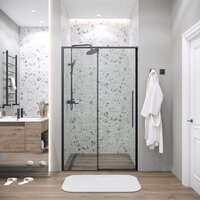 Душевая дверь Grossman Galaxy 110x195 100.K33.01.110.21.00 (черный матовый/стекло прозрачное) - Превью изображения №7 — Интернет-магазин samo.by