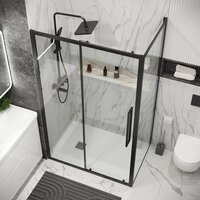 Душевой уголок Grossman Cosmo 110x100x195 120.K33.02.1110.21.00 (черный матовый/стекло прозрачное) - Превью изображения №9 — Интернет-магазин samo.by