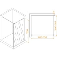 Душевая стенка RGW WA-002G 35100211-16 110 (золото/прозрачное стекло) - Превью изображения №2 — Интернет-магазин samo.by