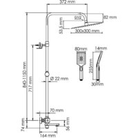Душевая система  Wasserkraft A199.260.201.BG Thermo - Превью изображения №3 — Интернет-магазин samo.by