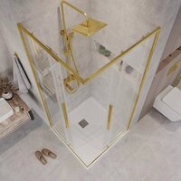 Душевой уголок Grossman Galaxy 90x90x195 300.K33.01.9090.32.00 (золото сатин/прозрачное стекло) - Превью изображения №10 — Интернет-магазин samo.by