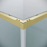 Душевой уголок Grossman Galaxy 90x90x195 300.K33.01.9090.32.00 (золото сатин/прозрачное стекло) - Превью изображения №4 — Интернет-магазин samo.by