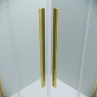 Душевой уголок Grossman Galaxy 90x90x195 300.K33.01.9090.32.00 (золото сатин/прозрачное стекло) - Превью изображения №3 — Интернет-магазин samo.by