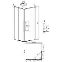 Душевой уголок Grossman Galaxy 90x90x195 300.K33.01.9090.32.00 (золото сатин/прозрачное стекло) - Превью изображения №11 — Интернет-магазин samo.by