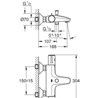 Смеситель Grohe Grohtherm 800 [34576000] - Превью изображения №2 — Интернет-магазин samo.by
