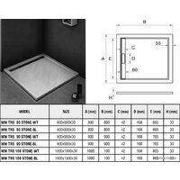 Душевой поддон WeltWasser TRS 80 Stone-WT 80x80 - Превью изображения №8 — Интернет-магазин samo.by